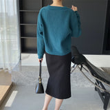 Women Knitted Skirt Autumn Knitted Skirt Hip Skirt
