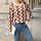 Women Knitted Sweater Autumn and Winter Leisure Loose-Fitting Long Sleeve Sweater