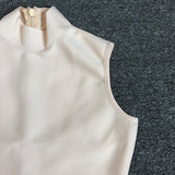 Women's Evening Dress Vest Dress Sleeveless Sheath Half Turtleneck Slim Fit Bandage One-Piece Dress Dress