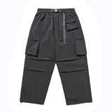 Men Sweatpants Sports Casual Pants Men's Pleated Multi-Pocket Loose-Fitting Wide-Leg Trousers