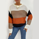 Women Knitted Sweater Autumn Winter Assorted Colors Crew Neck Women's Sweater