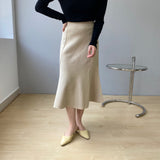Women Knitted Skirt Fishtail Skirt Knitted Skirt