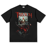Mens Vintage Rock Band T-Shirt MEGADETH TRIVIUM High Street, Summer, Short Sleeve T-Shirt, Men's Top