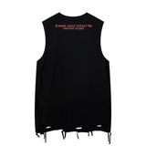 Men Vest Hiphop Loose Sleeveless T-shirt Sports Top