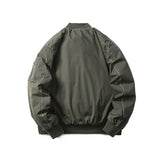 Unisex Winter Cotton Coat Winter Baseball Uniform Cotton-Padded Clothes Retro Loose Pockets Decorative Cotton-Padded Clothes