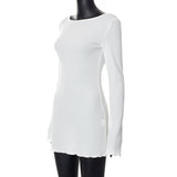 Women Dresses Fall Backless Dress (Bla0420)