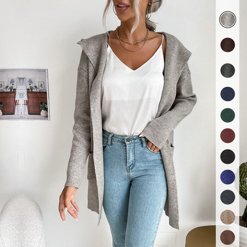 Women Knitted Sweater Autumn and Winter Knitted Sweater Cardigan Women Coat