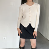 Women Cardigan Sweater Spring Sweater Cardigan Long Sleeve Button Sweater Q720