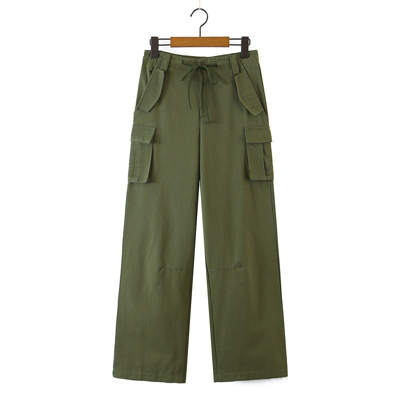 Women Sweatpants Casual Working Pants Loose-Fitting Wide-Leg Trousers