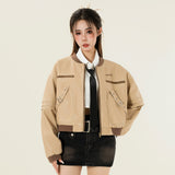 Women Jacket PU Leather Jacket Women's Autumn Casual Leather Clothing Coat
