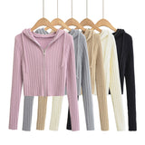 Women Sweater Knitwear Mohair Hooded Knit Cardigan Female Fall/Winter Slim Zipper Long Sleeve Sweater Coat