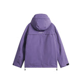 Unisex Winter Cotton Coat Pocket Decorative Hooded down Jacket Vintage Oblique Zipper down Jacket