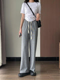 Women Sweatpants Straight Wide Leg Casual Trousers Track Sweatpants