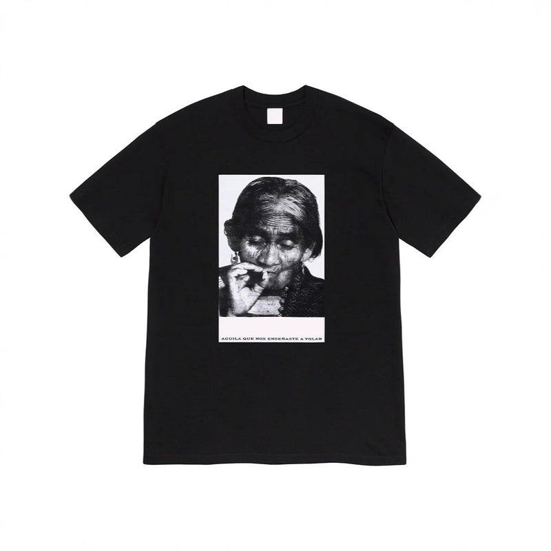 Mens T-shirts 19FW Aguila Granny Printed T-Shirt Cotton Bottom Shirt