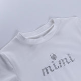 Women T-shirt Short Hot Diamond Alphabet Print Short Sleeve T-Shirt, Summer Top