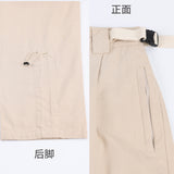 Men Sweatpants Cargo Straight-Leg Trousers Men's Zipper Pocket Loose Wide Leg Pants