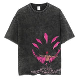 2024Japan Anime Print Oversize Cotton Mens Vintage TShirt