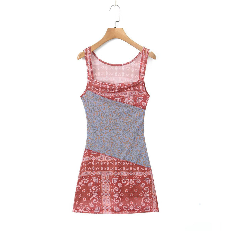Women Dresses Summer Mesh Vest Dress Sexy Skirt (Xds0414)
