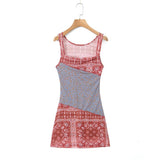 Women Dresses Summer Mesh Vest Dress Sexy Skirt (Xds0414)
