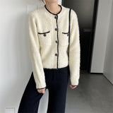 Women Cardigan Sweater Autumn Sweater Coat Knitted Cardigan Short Top 3t843
