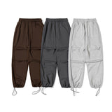 Men Pants Solid Color Retro Sports Paratrooper Pants