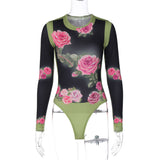Women Jumpsuit Winter Slim Fit round Neck Long Sleeves Jumpsuit (Hawthaw0412)