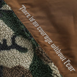 Unisex Winter Cotton Coat Camouflage Berber Fleece Cotton Coat Vintage Embroidered Cotton Jacket