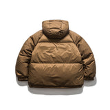 Unisex Winter Cotton Coat Hooded down Jacket Vintage down Jacket