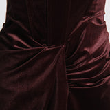 Women Dresses Spring Retro Spaghetti Straps Dress Long Dress (Qymy0409)