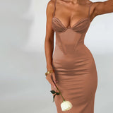 Women Dresses Sexy Backless Spaghetti Straps Dress