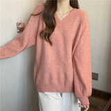 Women Knitted Pullover Autumn and Winter Loose Knitwear Top