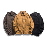 Unisex Shirts Autumn Cloth Pocket Jacket