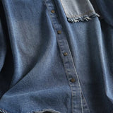 Women Jacket Loose Retro Leisure Washed-out Shirt Coat