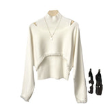 Women Knitted Pullover Vintage Autumn Long Sleeve Knitted Top