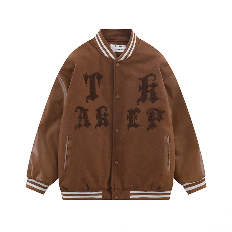 Men Jacket Coat Baseball Uniform Men's Autumn and Winter Letter Embroidered Jacket