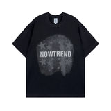 Men T Shirt Vintage Skull Print Short Sleeve T-shirt