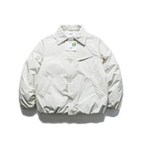 Unisex Winter Cotton Coat Multi-Pocket Lapel down Jacket Retro Loose and Warm down Jacket Men