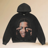 Asap Rocky Hoodie print men's and women's autumn and winter sweater VINTAGE washed and old