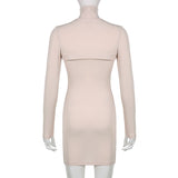 Women Dresses Autumn Sling Turtleneck Two-Piece Women's Clothing Dress (Bla0420)