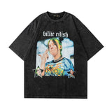 Men T Shirt Retro Dark Punk Printed Half Sleeve T-shirt Hip Hop