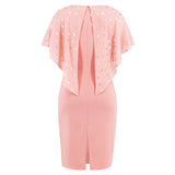 Women Date Dress Summer Polka Dot Printed Chiffon Dress V-neck Hip Skirt