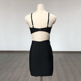 Women's Evening Dress Sexy Cutout Midriff Outfit Hip Skirt Bandage Dress