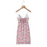 Women Dresses Spring/Summer Lace Sling Dress Backless Sexy Skirt (Xds0414)