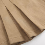 Women Skirt Pleated Skirt Summer Belt Solid Color Skirt