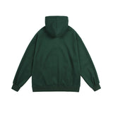 Unisex Winter Cotton Coat Open Collar Hooded Sweater Printed Pullover