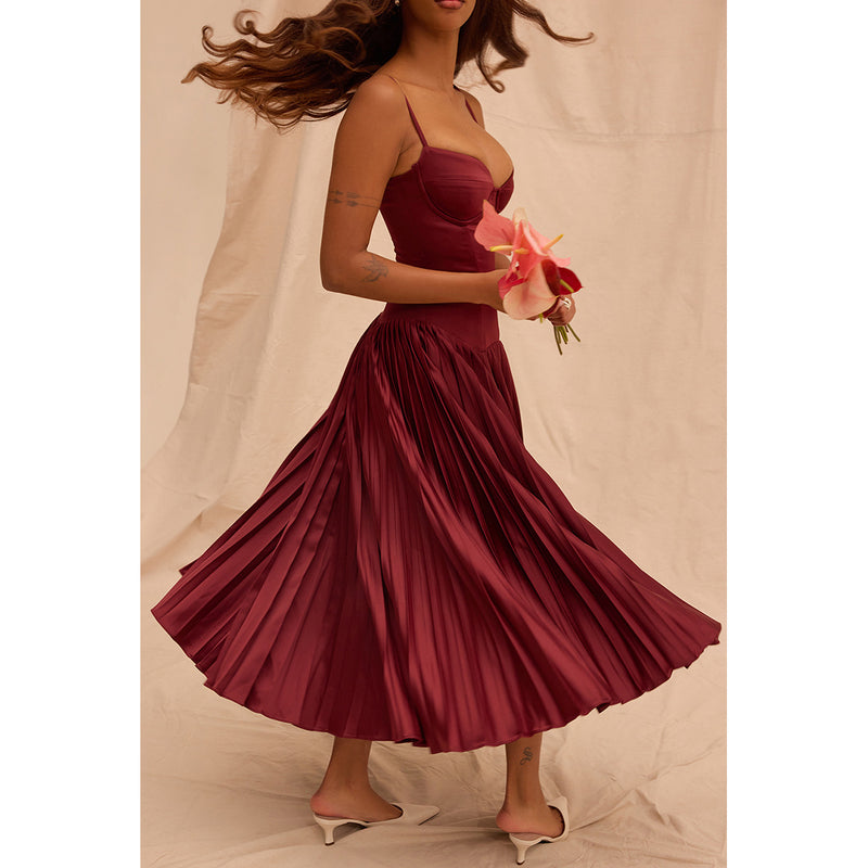 Women Dresses Sexy Suspenders Dress Long Dress (Lbk0409)