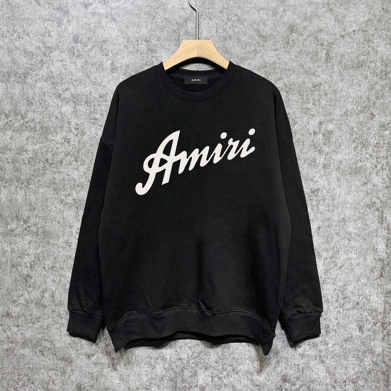 Amiri Long Sleeved Shirt Fashion Brand Crew Sweatshirts round Neck Sweater
