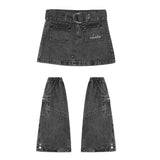 Women Skirt Hip Hop Denim Hip-Wrapped Skirt Skirt