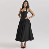 Women Dresses Spring Sexy Elegant Dress V-neck Dress (Csm202403)