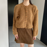 Women Cardigan Sweater Autumn Sweater Cardigan Long Sleeve Loose Button 3ty920